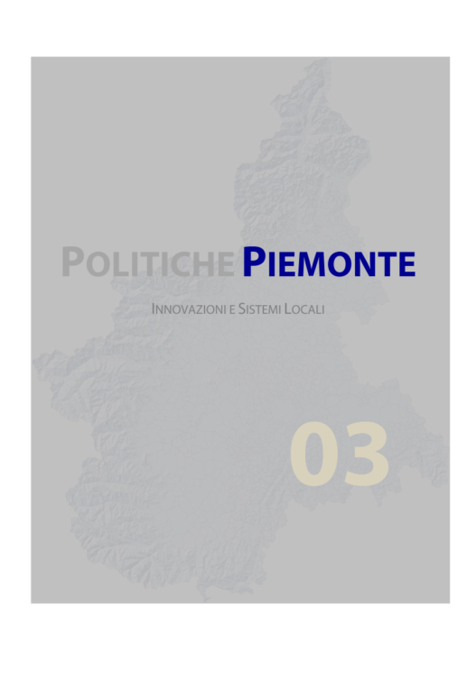 Copertina Nr. 3 Innovazioni e Sistemi Locali