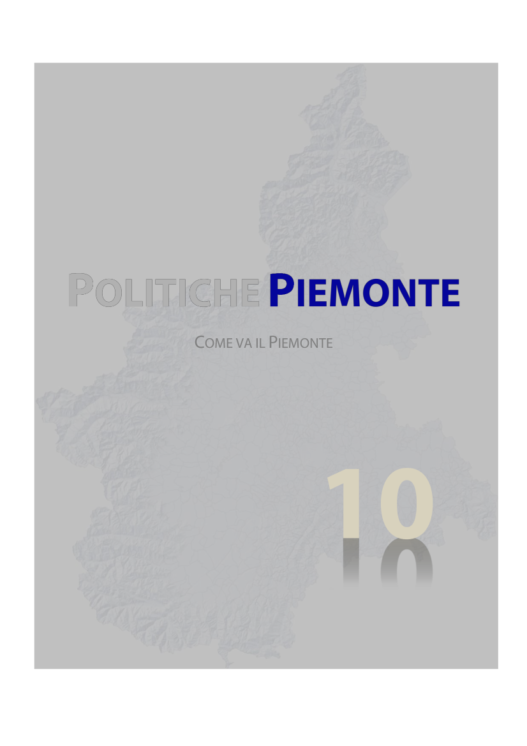 Copertina Nr. 10 Come va il Piemonte 2012