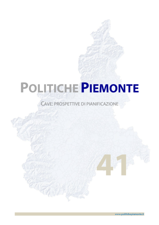 Copertina - 41 - Cave: Prospettive di pianificazione